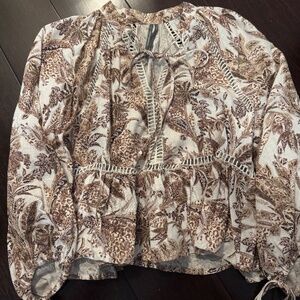 Linen peplum top